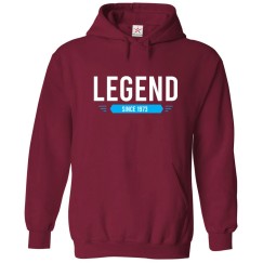 Legend Since 1973 Unisex Kids & Adult Pullover Hoodie									